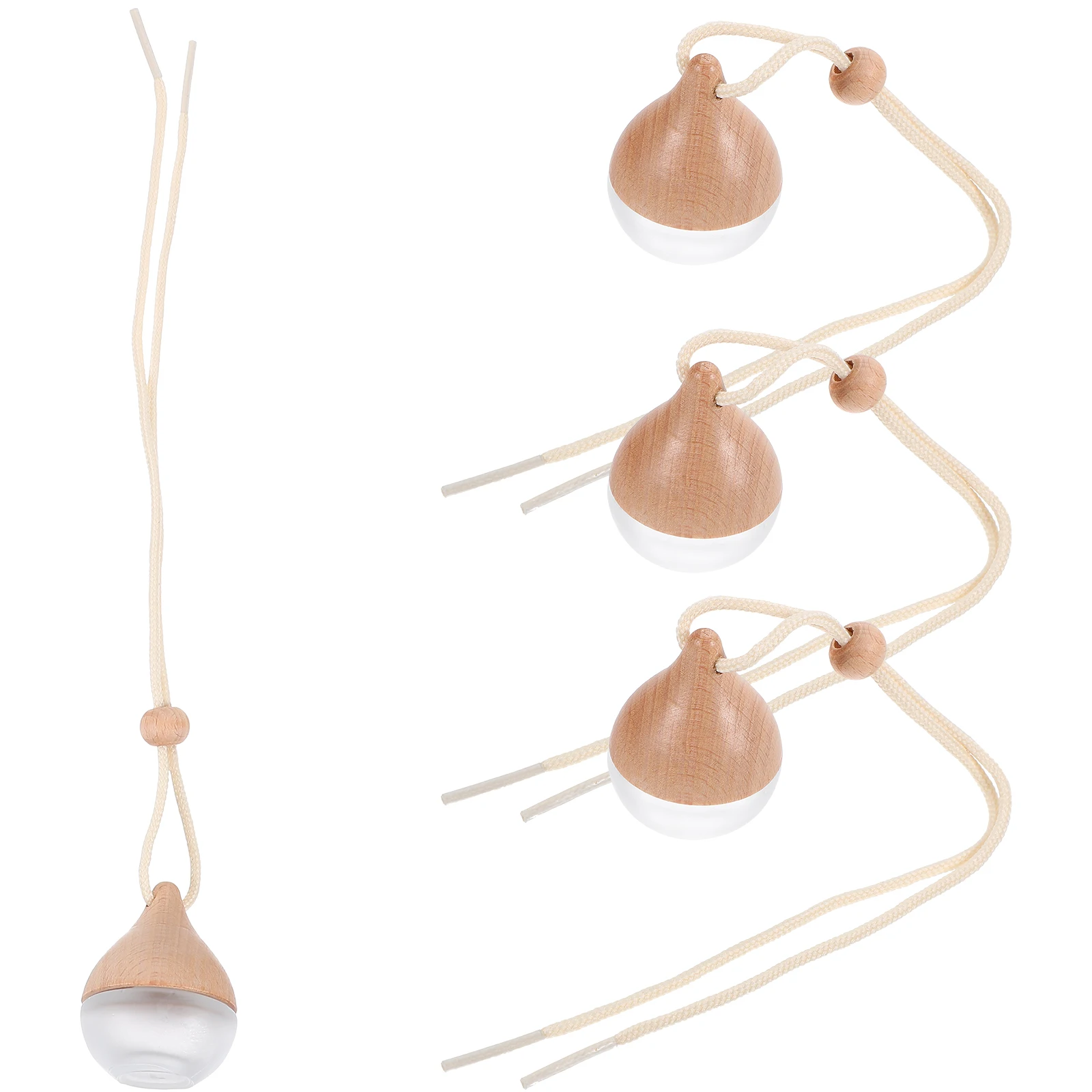 

4 Pcs Car Aromatherapy Pendant Perfume Cute System Hanging Air Freshener for Bottle Diffuser Empty Glass