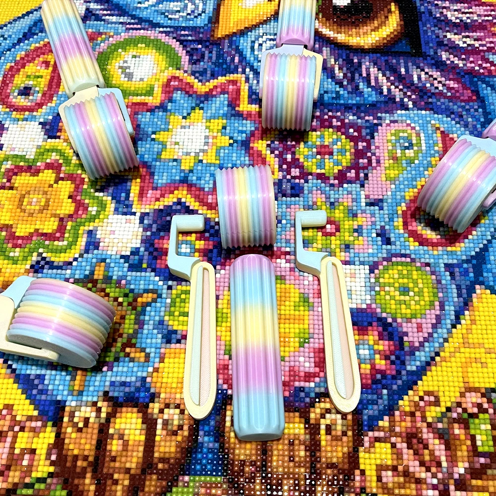 HOMFUN New 3D Detachable Diamond Painting Roller Rainbow Colors Cross Stitch  5D Diamond Embroidery Art Tools Accessories ﻿Gift