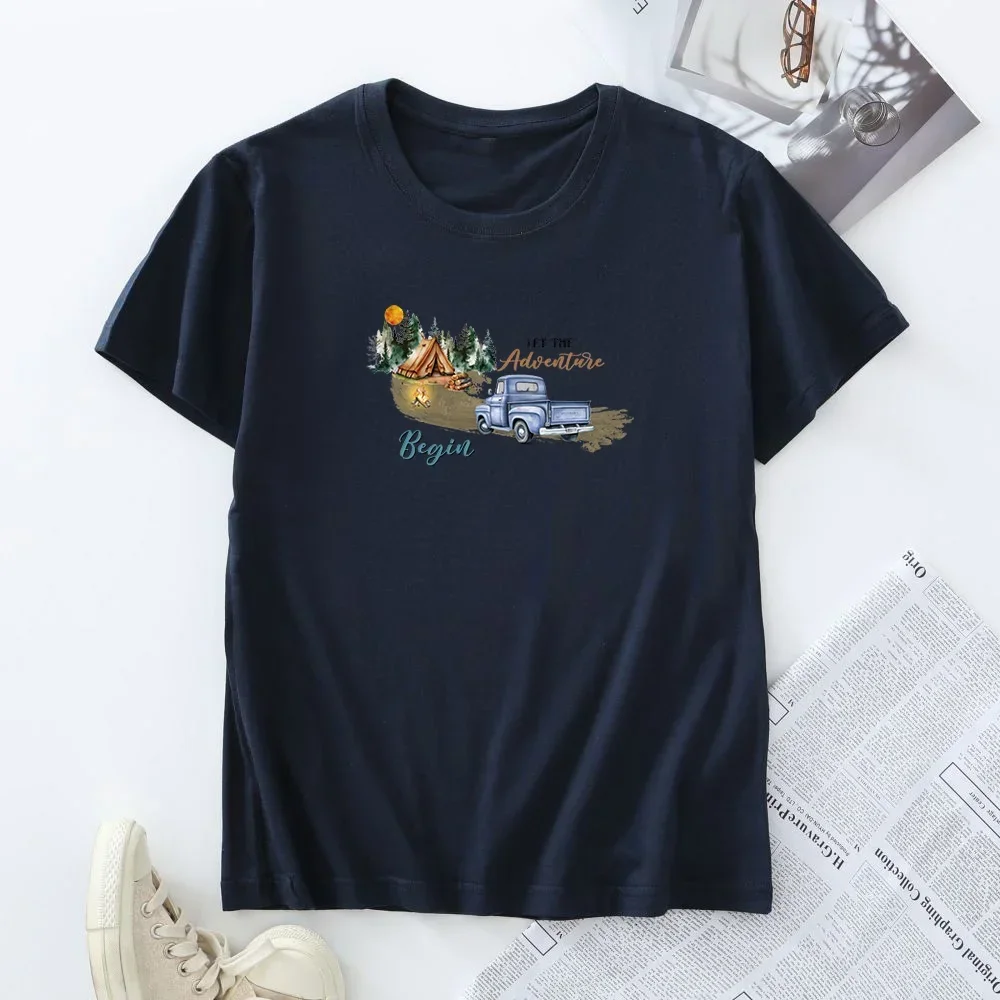 Women's Tees 100% Cotton Woman Tops Summer T-shirt Oversized Short Sleeve Tshirt Female Clothing Fashion Graphic T Shirts