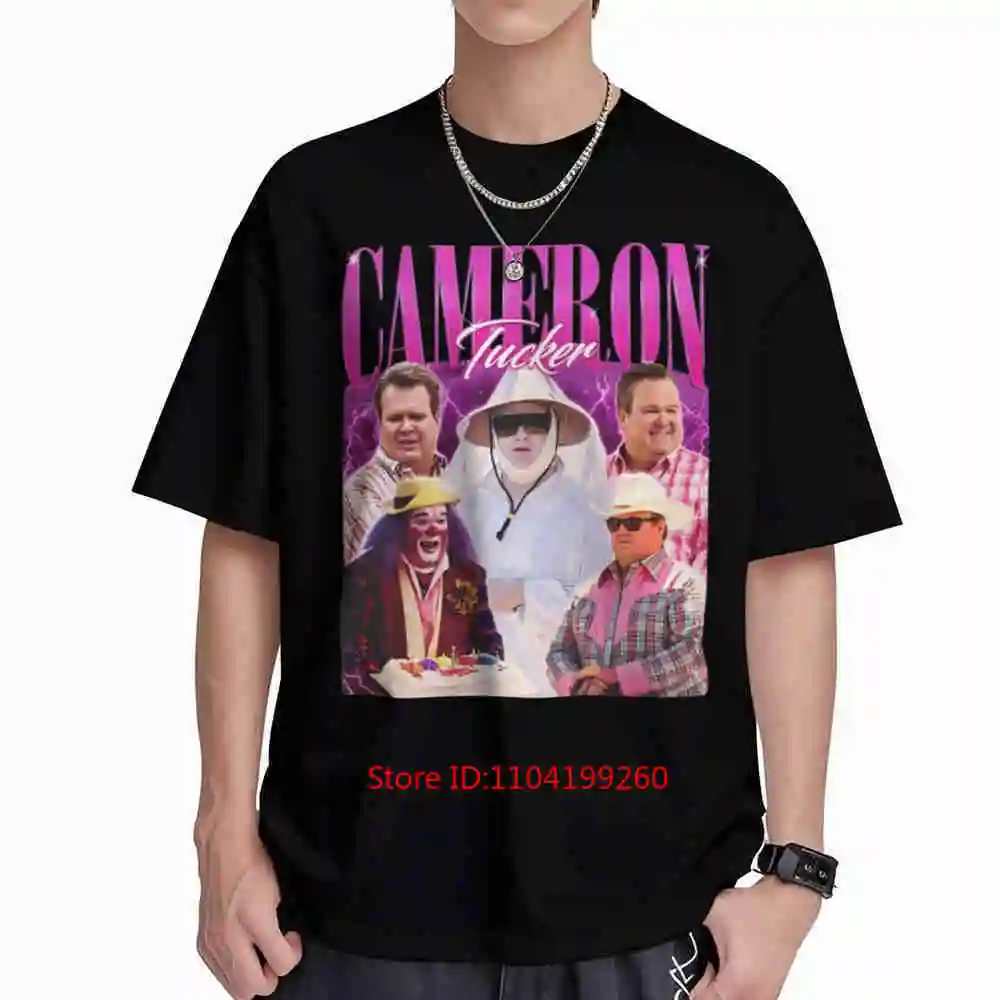 Cameron Tucker Retro Modern Family Christmas Short Sleeve Tee 100% Cotton T-Shirt