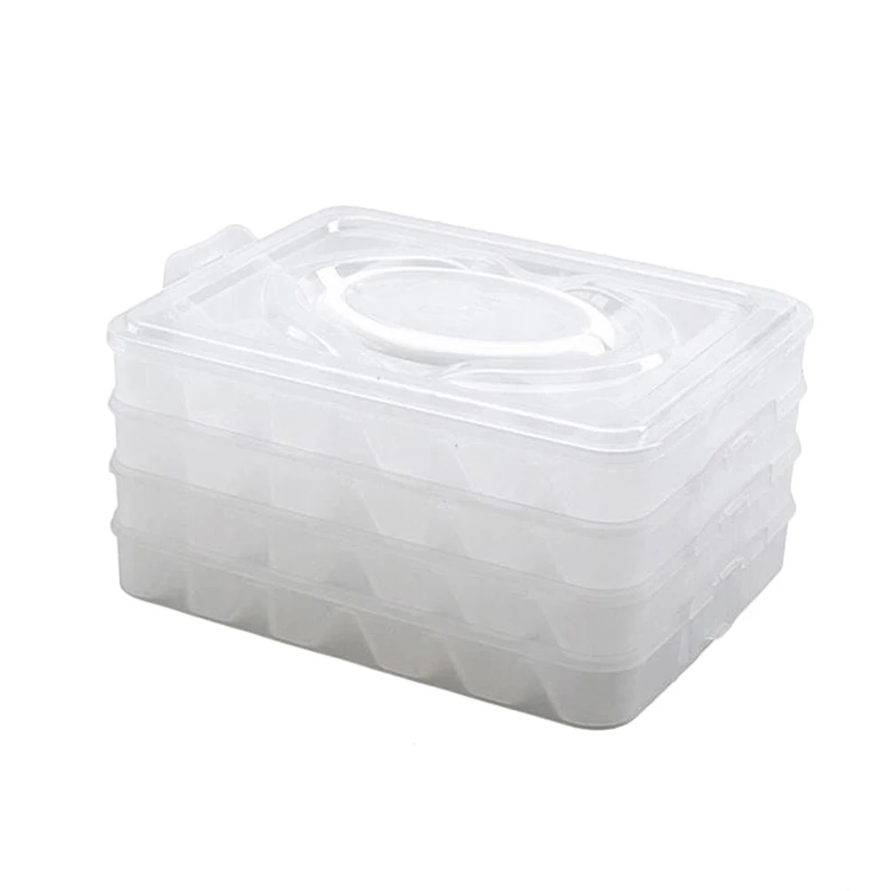 

Dumpling Storage 4 Layers 18 Compartments Dumpling Organizer Eco Friendly PP Material Kitchen Organizer Container