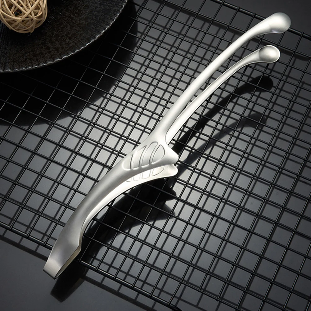 

2Pcs Anti-Scald Clamp Stainless Steel Food Clip for Barbecue Outdoor Picnic Kitchen Steak Tong Grilling Tool Heat Resistant