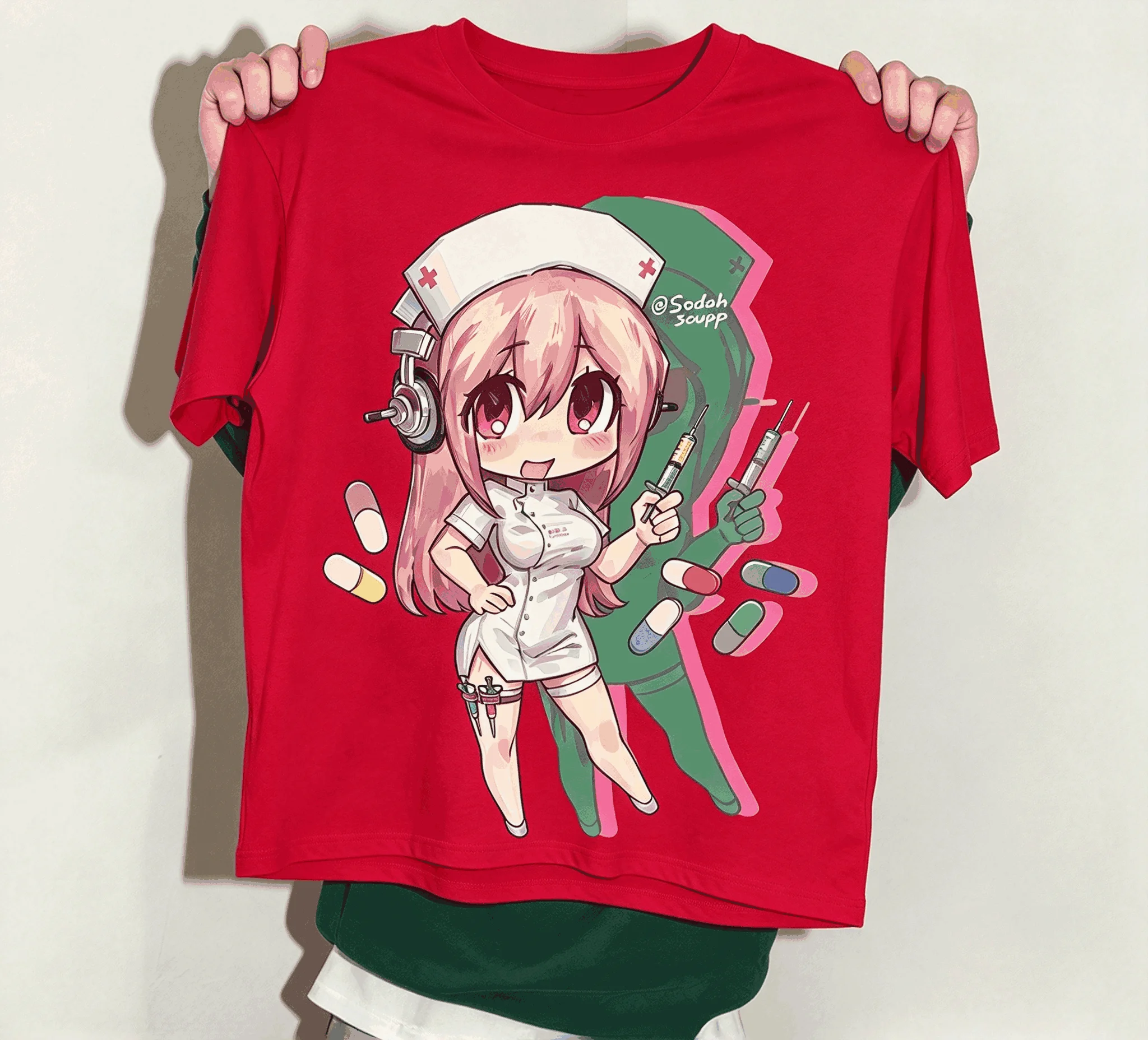 Super Sonico Oversized Unisex Trendy Print T-shirts hot product Comfortable Vintage-Style Cotton Casual Loose New Fashion soft