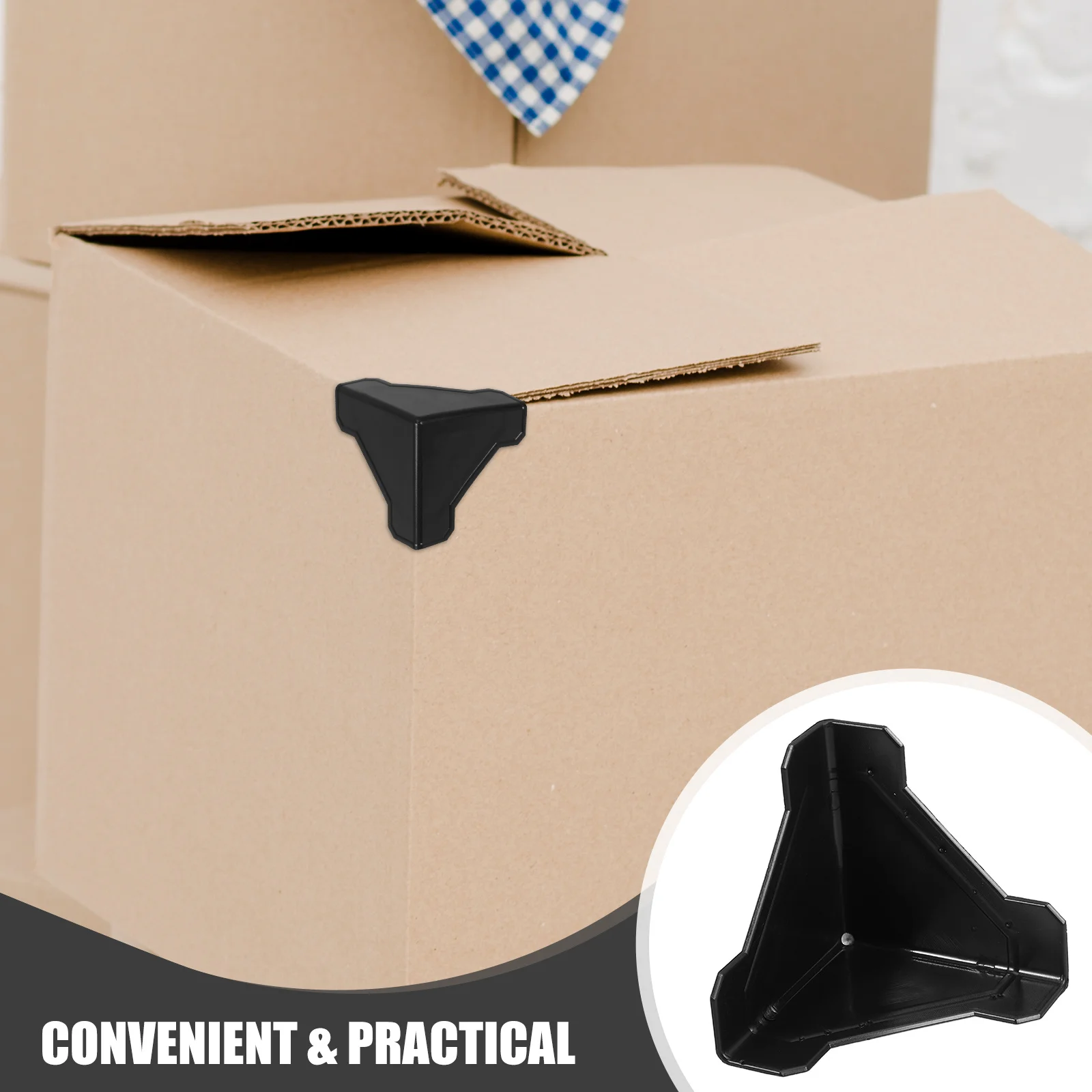 100Pcs Small Corner Guard for Carton Packing Plastic Protectors Furniture Packaging Edge Protection Portable and Lightweight