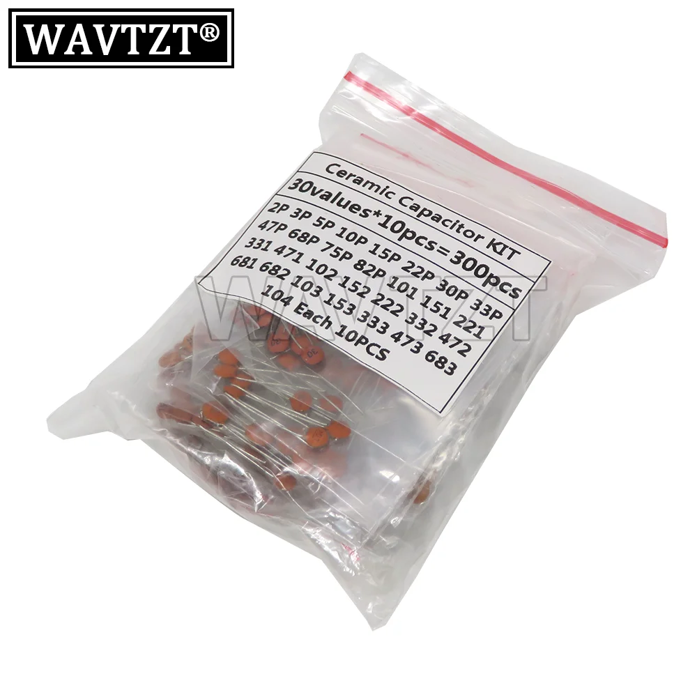 

30ValuesX10pcs=300PCS Ceramic Capacitor 2PF-0.1UF,Electronic Components Package,ceramic Capacitor Assorted Kit New Original ibuw