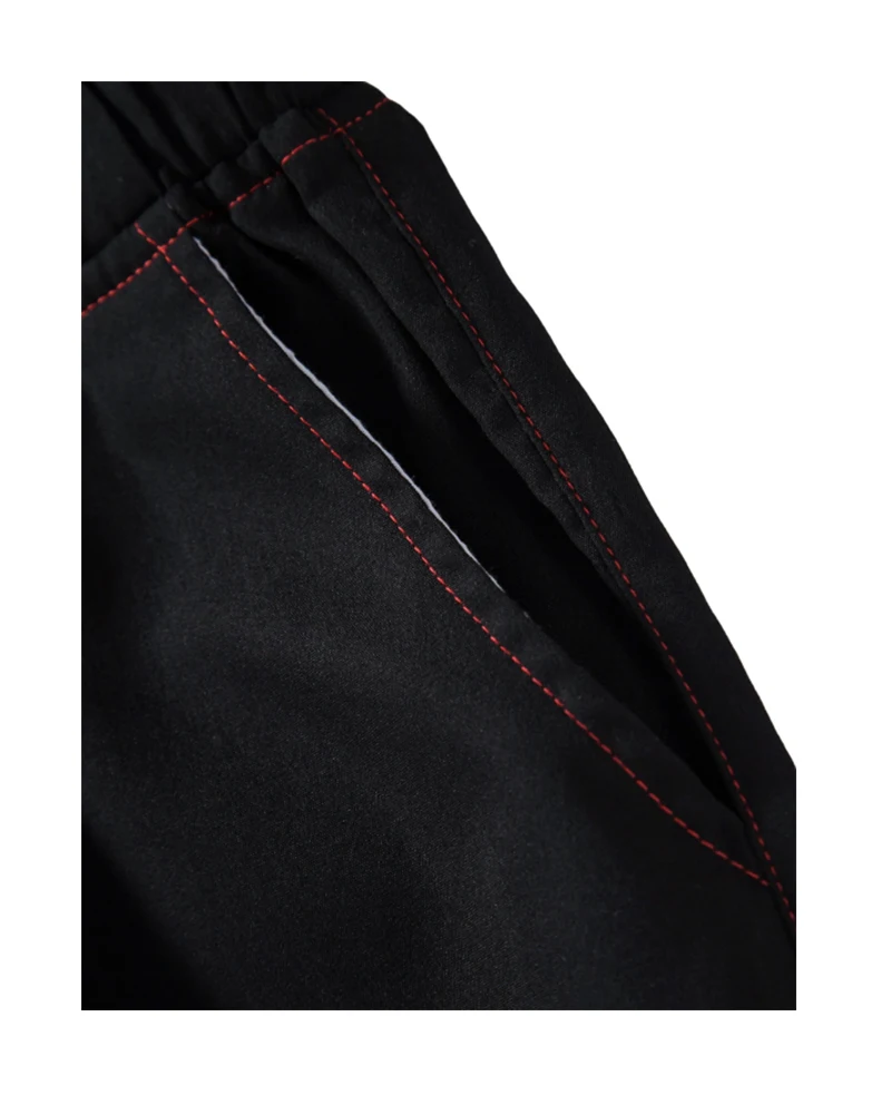 Men\'s Solid Color Shorts Black Colorblock Pants