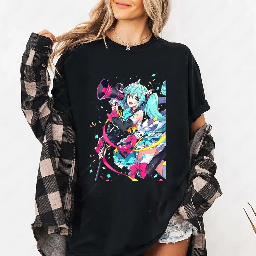 サイバーウィメンズ-ネオンボーカロイド-アニメ-tシャツ-クリーンフィットスタイル-aスリーブ-リネン生地-レディースファッション-サマートップ