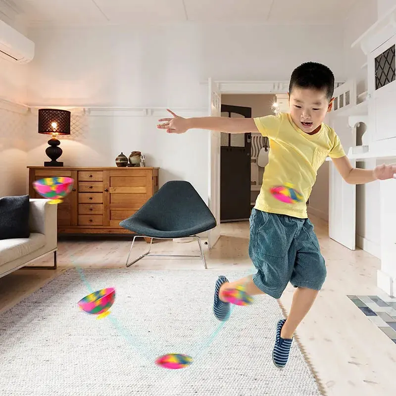 Podskakująca miska kreatywne sporty na świeżym powietrzu dzieci dekompresja gumowe obrotowe skoki półpiłka nowość zabawki antystresowe dla dzieci