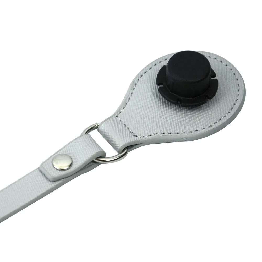 New Arrival Tanqu Long Edge Painting Handles Leather Flat PU Belt Drop End with Silver Rivet for OBag for EVA O Bag Body