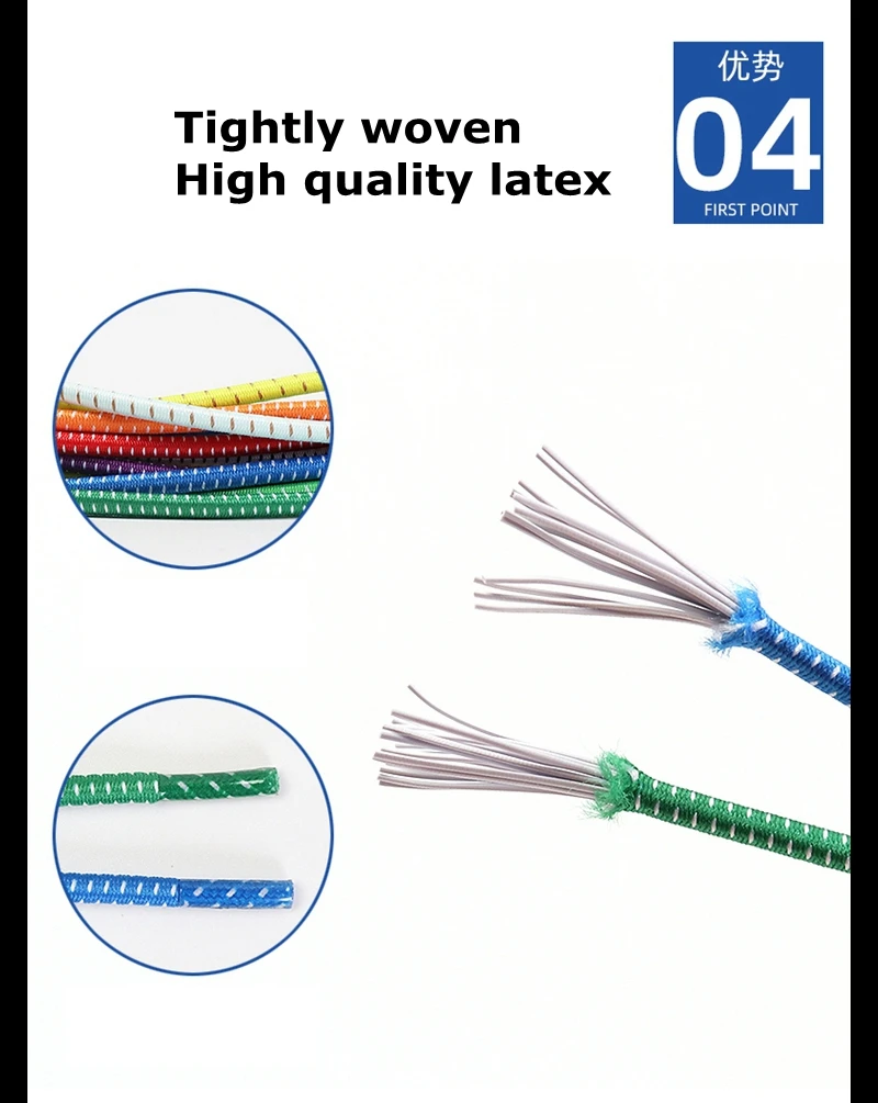 1 Paar Schnürsenkel ohne Binden, rund, Push The Spring Lock, sportliche elastische Schnürsenkel, geeignet für alle Schuhe, Lazy Laces, Schuhzubehör – Detail 5