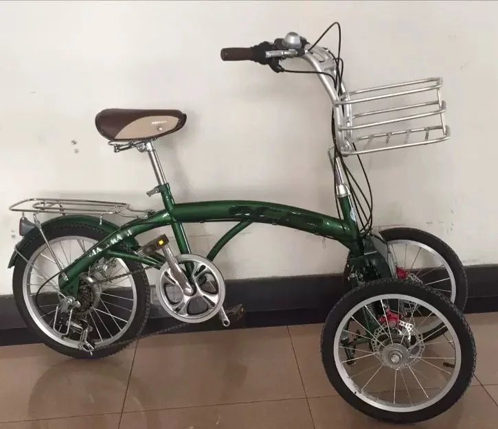 Inverted leisure human tricycle elderly tricycle shock absorber 6-speed inverted tricycle