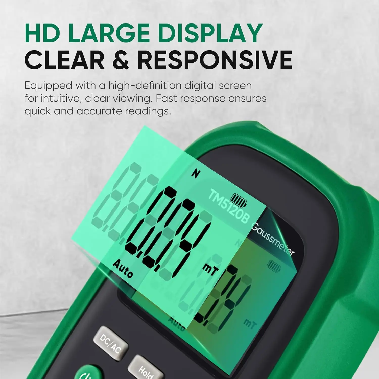Digital Gauss Meter 0-3000mT AC DC Meter with Probe High Accuracy Magnetic Field Tester for Industrial Applications