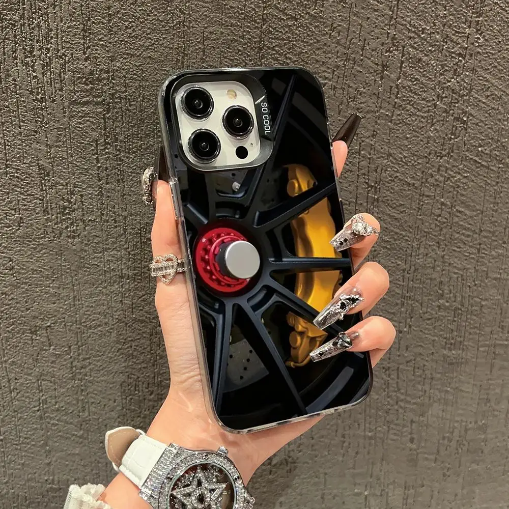 

Mechanical wheel case for iPhone17 16 15 14 13 12 11 Pro/ Max/Plus shock-proof rear cover anti-fingerprint