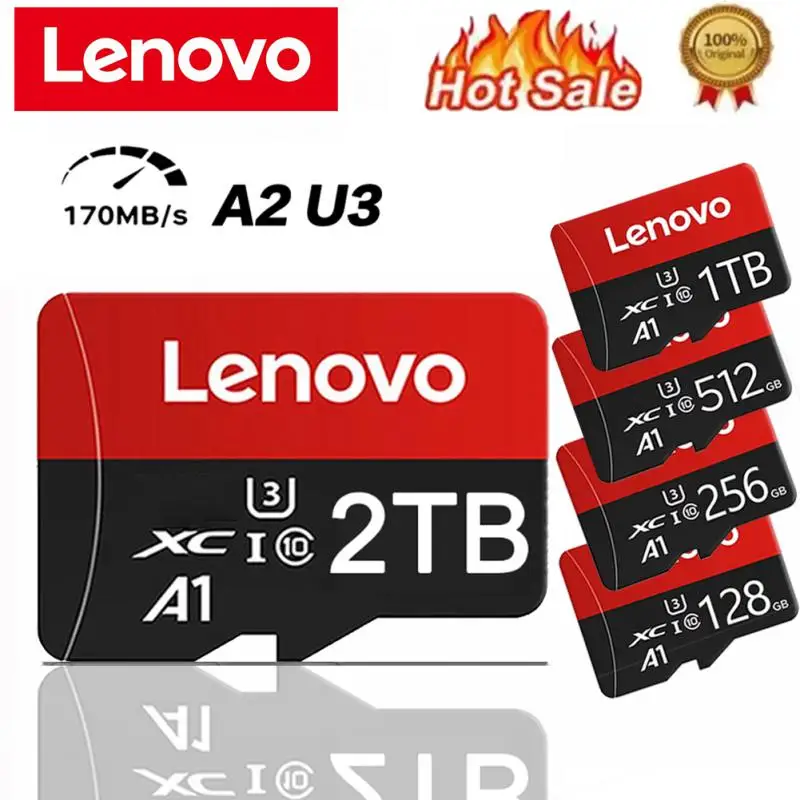 Lenovo Memory Card 2TB 1TB A2 Class10 Mini SD Card 512GB 256GB TF Flash Card 128GB For Nintendo Switch Phone Car Device Monitor