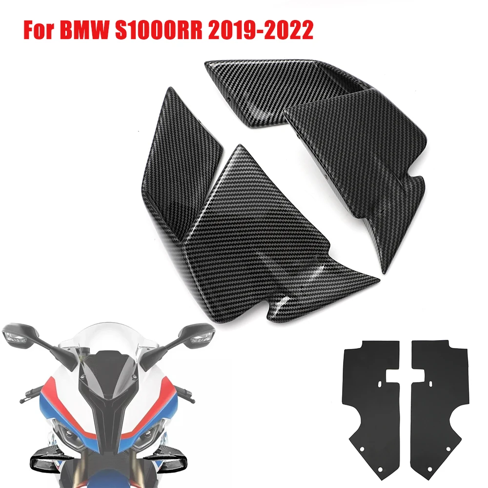 

Motorcycle Windshield Wing Fairing Front Aerodynamic Spoiler Winglet For BMW S1000RR S1000 RR M1000RR 2019 2020 2021 2022