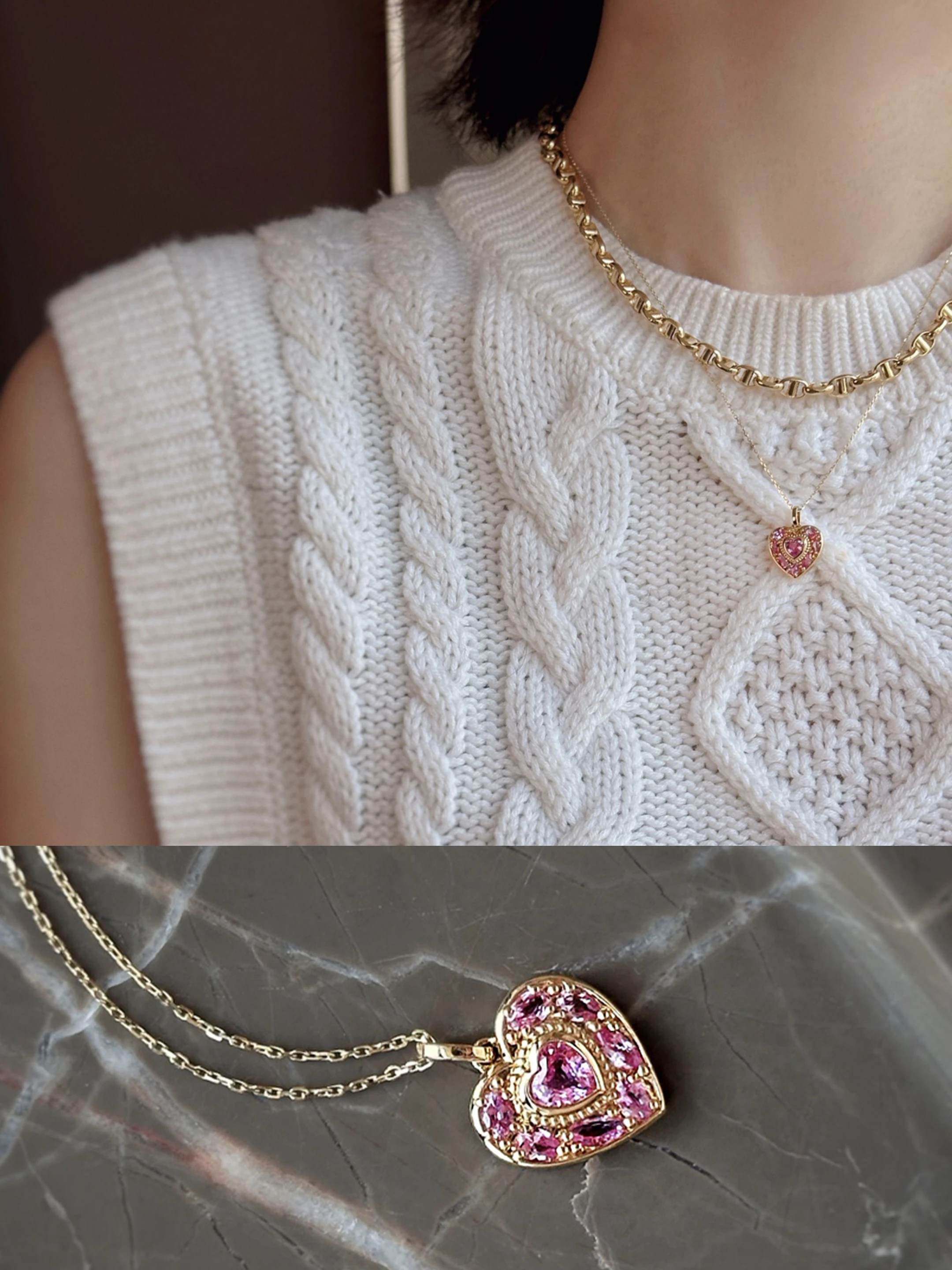 

Cute S925 Silver Pink Tourmaline Heart Pendant With Pure Silver Chain Natural Pink Gems Necklace Jewelry Women Romantic Gifts