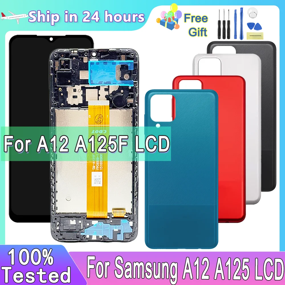 

Amoled For Samsung Galaxy A12 LCD A125F SM-A125F A125 Display Touch Screen Digitizer For Samsung A12 LCD Screen Replacement