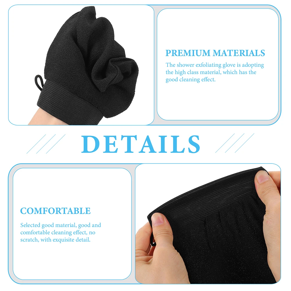 

3 Pcs Exfoliating Shower Gloves Gentle for Cleaning Take Bath Scrubber Viscose Fiber Mitts Body Dead Skin