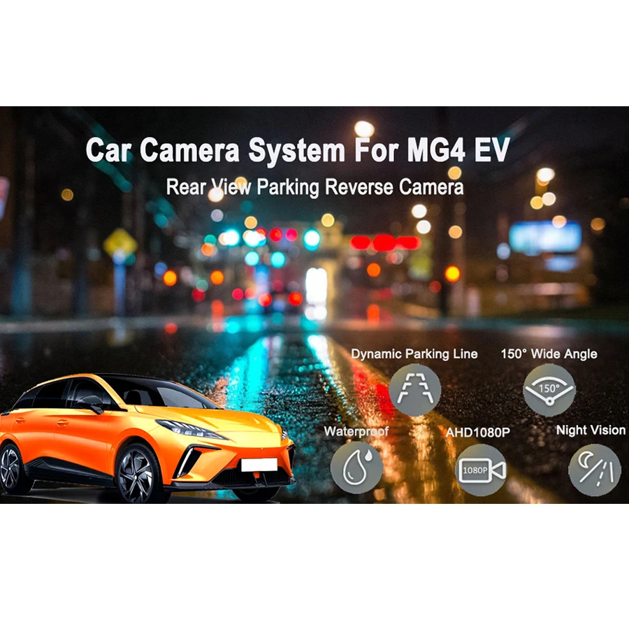 Car AHD Reverse Rear View Backup Camera For MG4 EV Decoder Dynamic Parking Line Plug and Play Support Original Parking Sensor