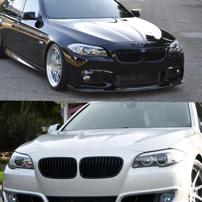 Glänzend schwarzer Front-Kühlergrill für BMW 5er F10 F11 F18 M5 2010-2017 M5 520i 535i 550i 528i Auto-Stoßstange Einzellamellen-Grill