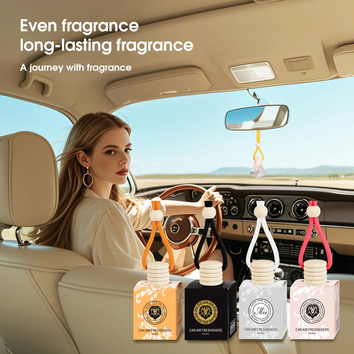 Natural Car Fragrance, Fragrant All the Way, Long-Lasting Fragrance, Evenly Spread, Car Air Freshener