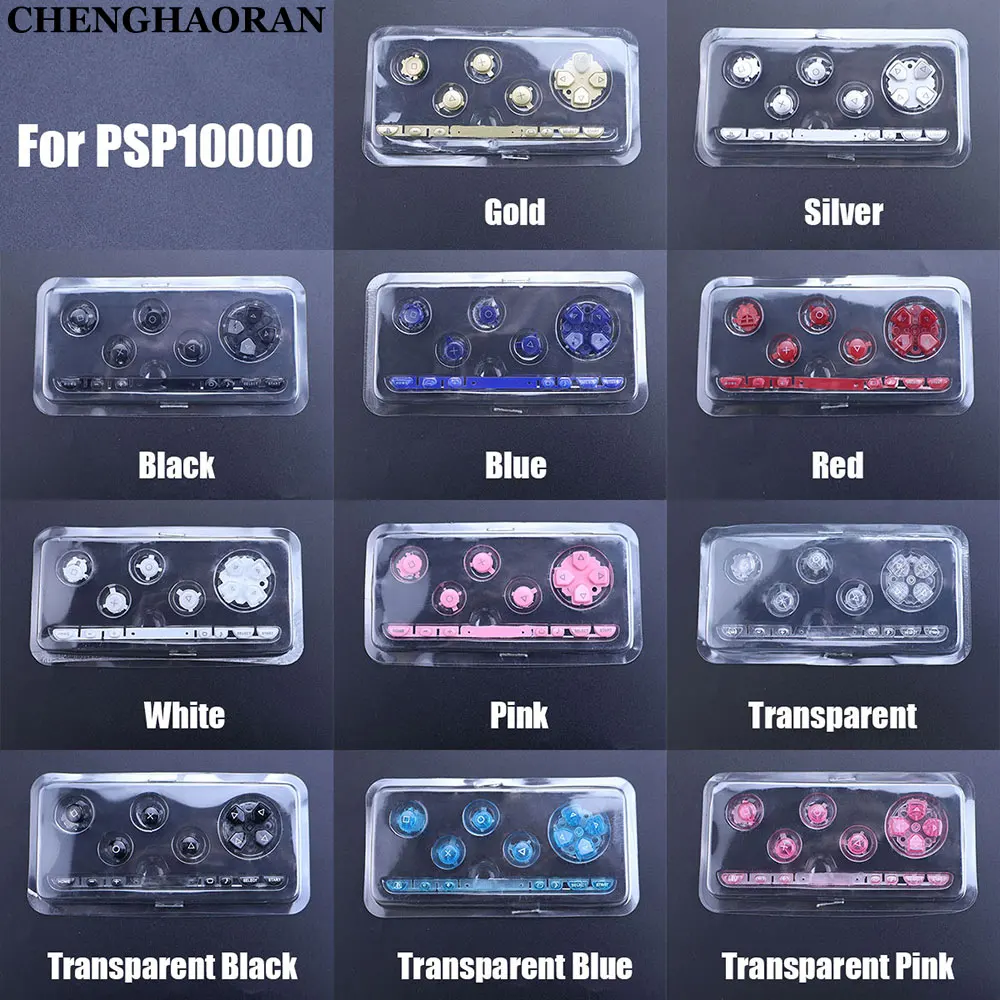 

1Set Left Right ABXY Select Start Home Button Kit D PAD Volume Key Replacement For PSP1000 PSP 1000 Game Console Repair Parts