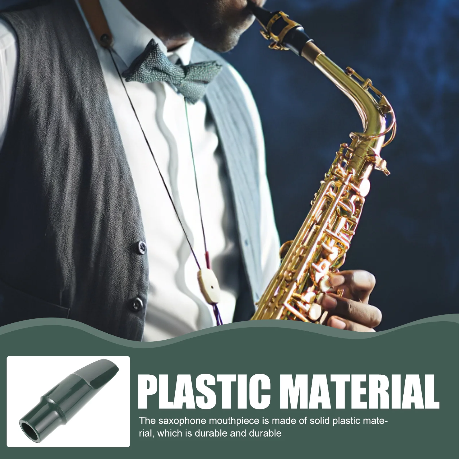 

Sax Mouthpiece Alto Plastic Sturdy Replacement Musical Saxophone Head Useful Accessory for Beginners Pros Sax Saxophone