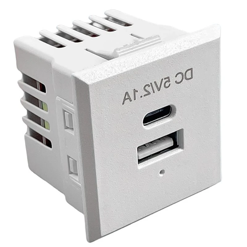 Type-C Socket QC 2.1A 5V 18W Embedded Recessed Tablet Socket For PDU UPS
