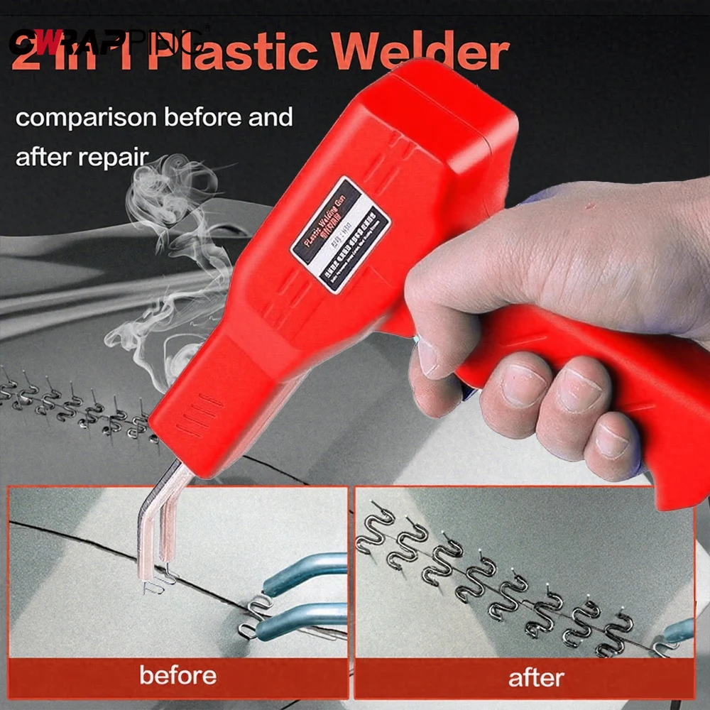 

Hot Stapler Plastic Welding Machine Bumper Repair Kit Soldering Iron Plastic Repair Car Bumper Repair Welding Gun for Home Car