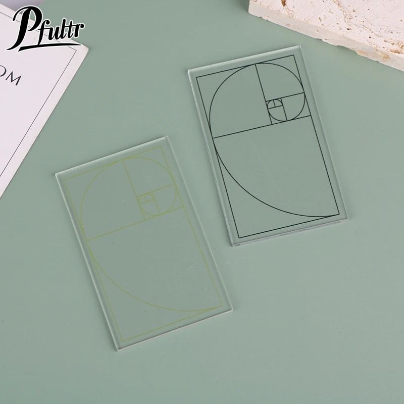 1Pcs Viewfinder Ruler Golden Ratio Ruler Clear Fibonacci Composition View Finder Viewer Photography Painting Art Tool