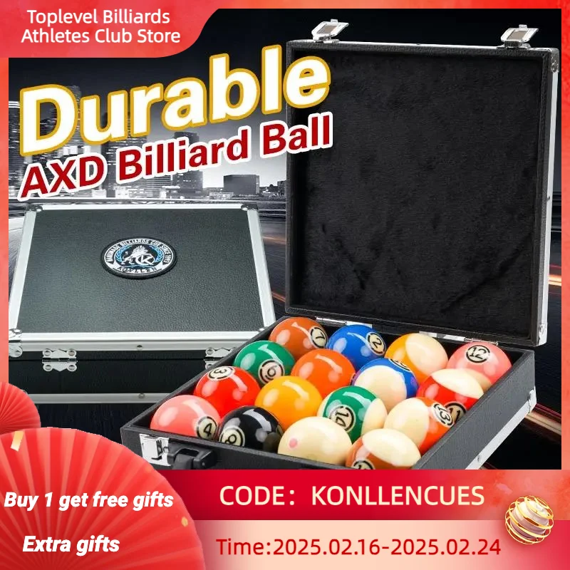 

KONLLEN-Billiard Pool Balls Set, 57.2mm, Resin Balls, Crystal, Practice, Table, Tournament, Billiards Accessories, 16Pcs