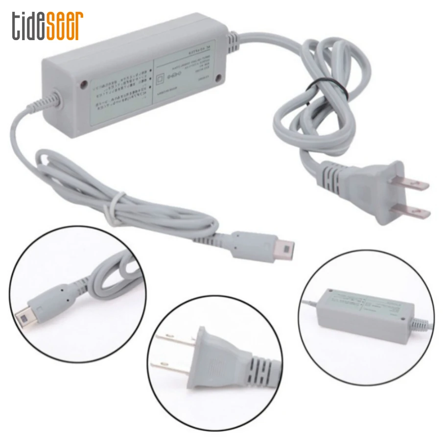 

50pcs EU US Plug Home Wall Power Supply AC Charger Adapter Cable for Nintendo Wii U WiiU Console