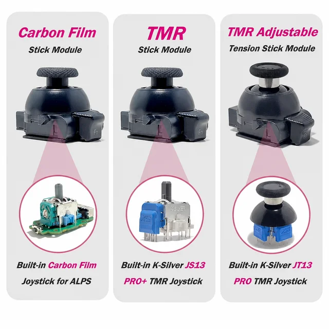 Besavior Adjustable Tension TMR Joystick Plug&Play Replacement Thumb Stick Module for PS5 Edge Controller Repair Accessories 3 Besavior Adjustable Tension TMR Joystick Plug&Play Replacement Thumb Stick Module for PS5 Edge Controller Repair Accessories 3