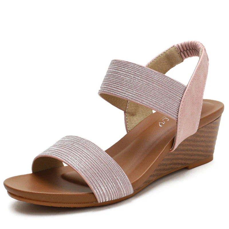 

Сандалии женские с римскими туфлями в сказочном стиле, новая летняя модная женская обувь на наклонном каблуке с круглым носком