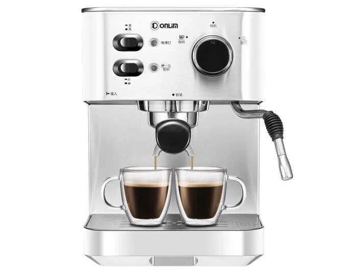 Donlim DL-DK4682 household Stainless steel italian cafe machine espresso coffee maker 20Bar 1.5L 110-220-240v Stainless steel