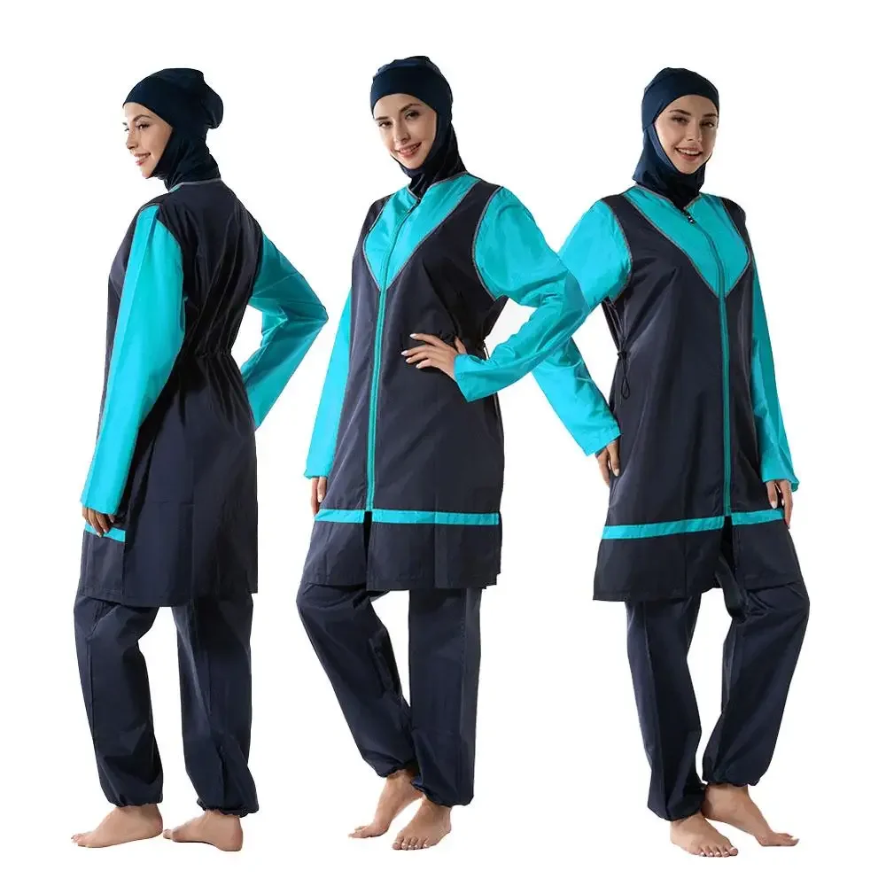 Traje De baño musulmán para mujer, Hijab, traje De baño Burkini Islam, traje De baño De cobertura completa, ropa De baño para Surf, ropa De playa, Maillot De baño conservador