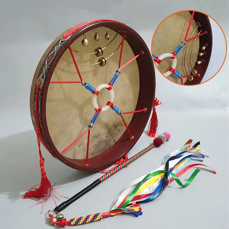 cowhide-shaman-drum-30-50cm-portable-adult-shamanic-drums-wooden-meditation-tambourine-percussion-instruments