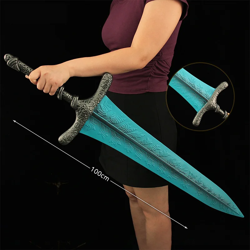 PU Material Greatsword 100cm Dark Moon Greatsword Cosplay Props Sacred Relic Sword Collectibles Ornaments Game Peripherals