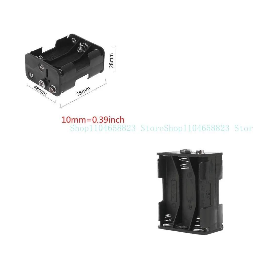 

652F 6x AA 1.5V Battery Clip Slot Storage Holder Box for Case 6xAA Batteries Stack Connector Double Side Buckle Box