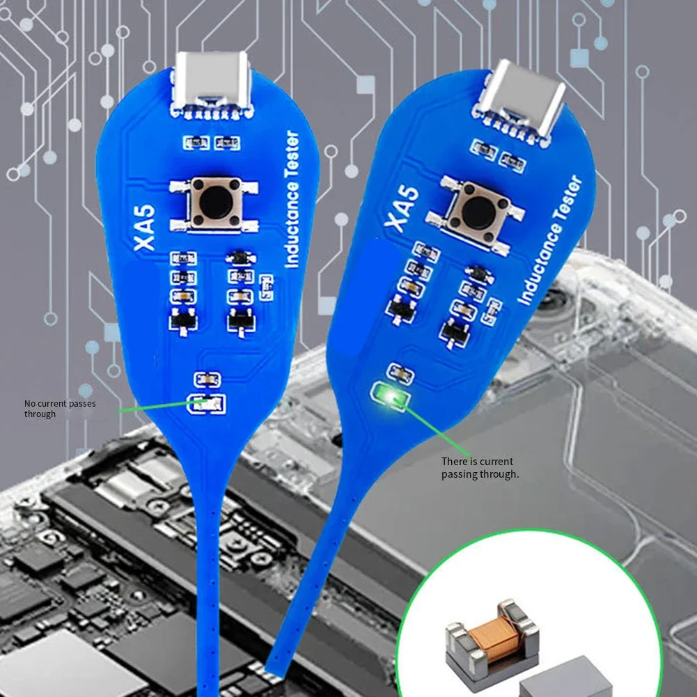 AaInductance Tester 7*3.5cm XA5MotherboardCoilTester Inductor Detection Tool For Electromagnetic Induction Electrical Instrument
