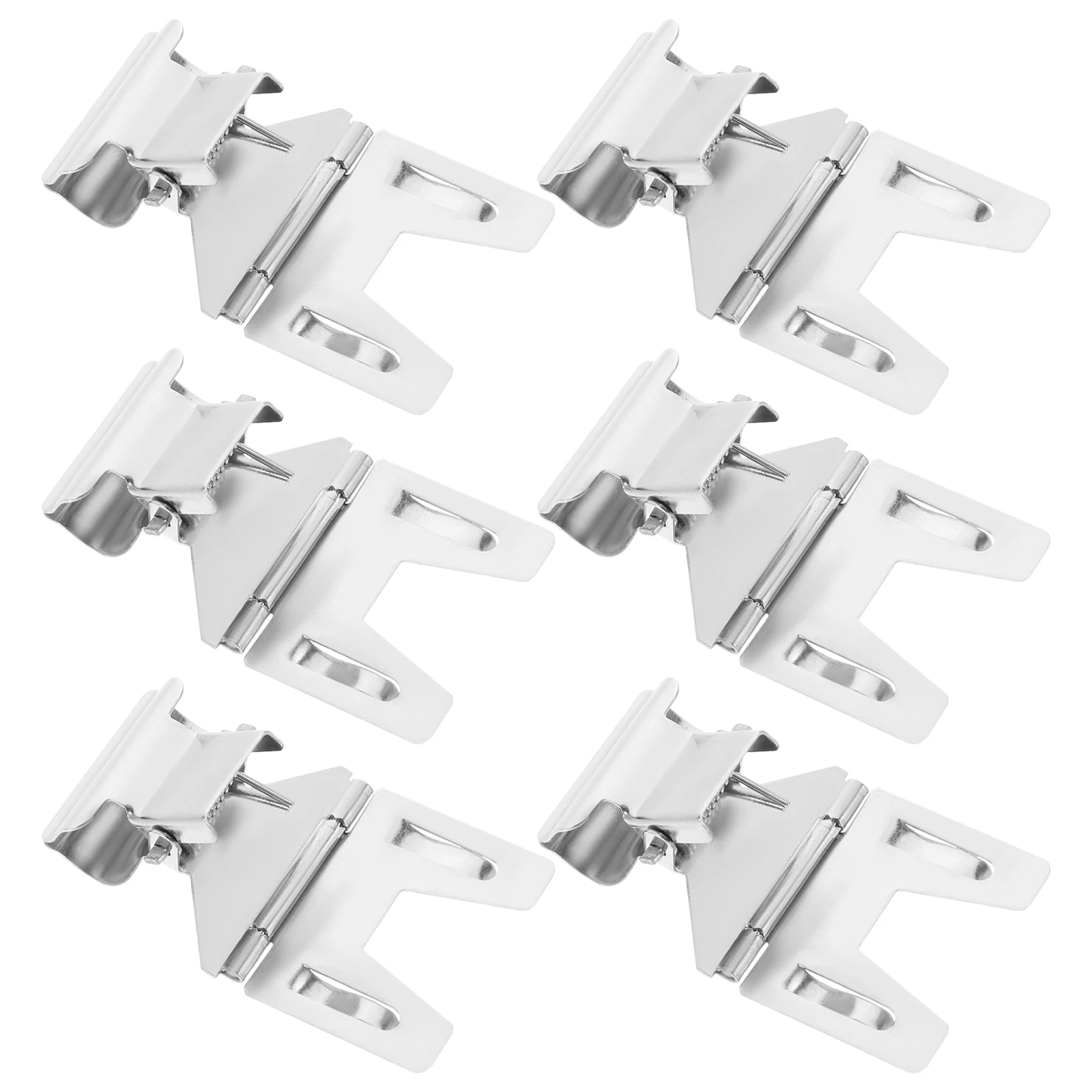 

6pcs Price Tag Clips Small Label Holders Silver Chalkboard Sign Folder Wire Shelves Display Multi-functional Practical
