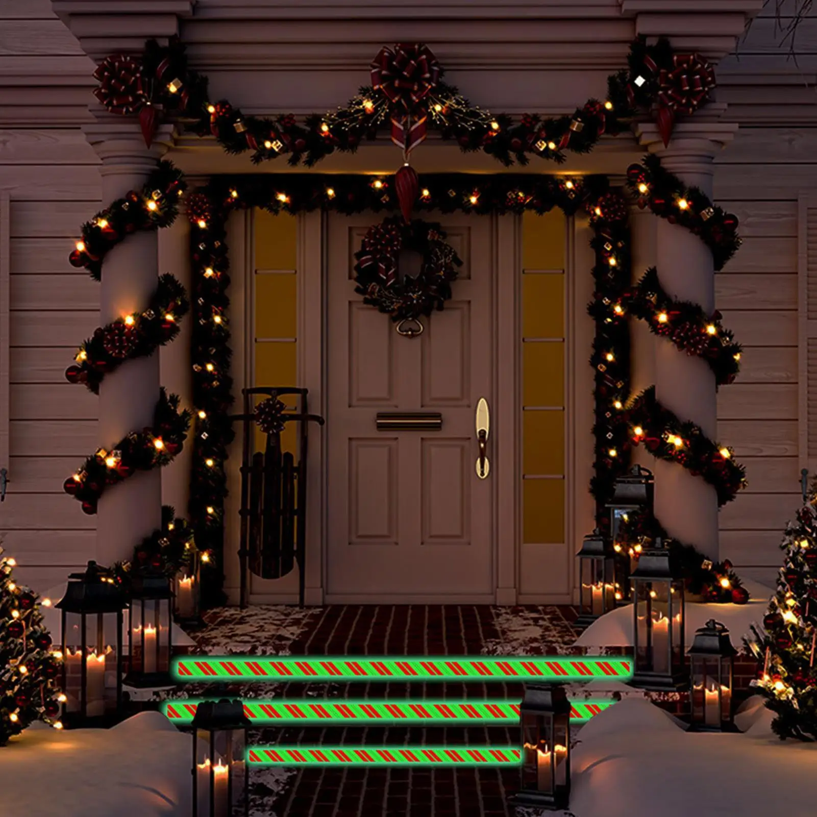 

Предупреждающая лента Рождественская 16,4 фута светящаяся в темноте сезонный декор Праздничные предупреждающие ленты о опасности для планировщиков мероприятий Органайзеры для вечеринок