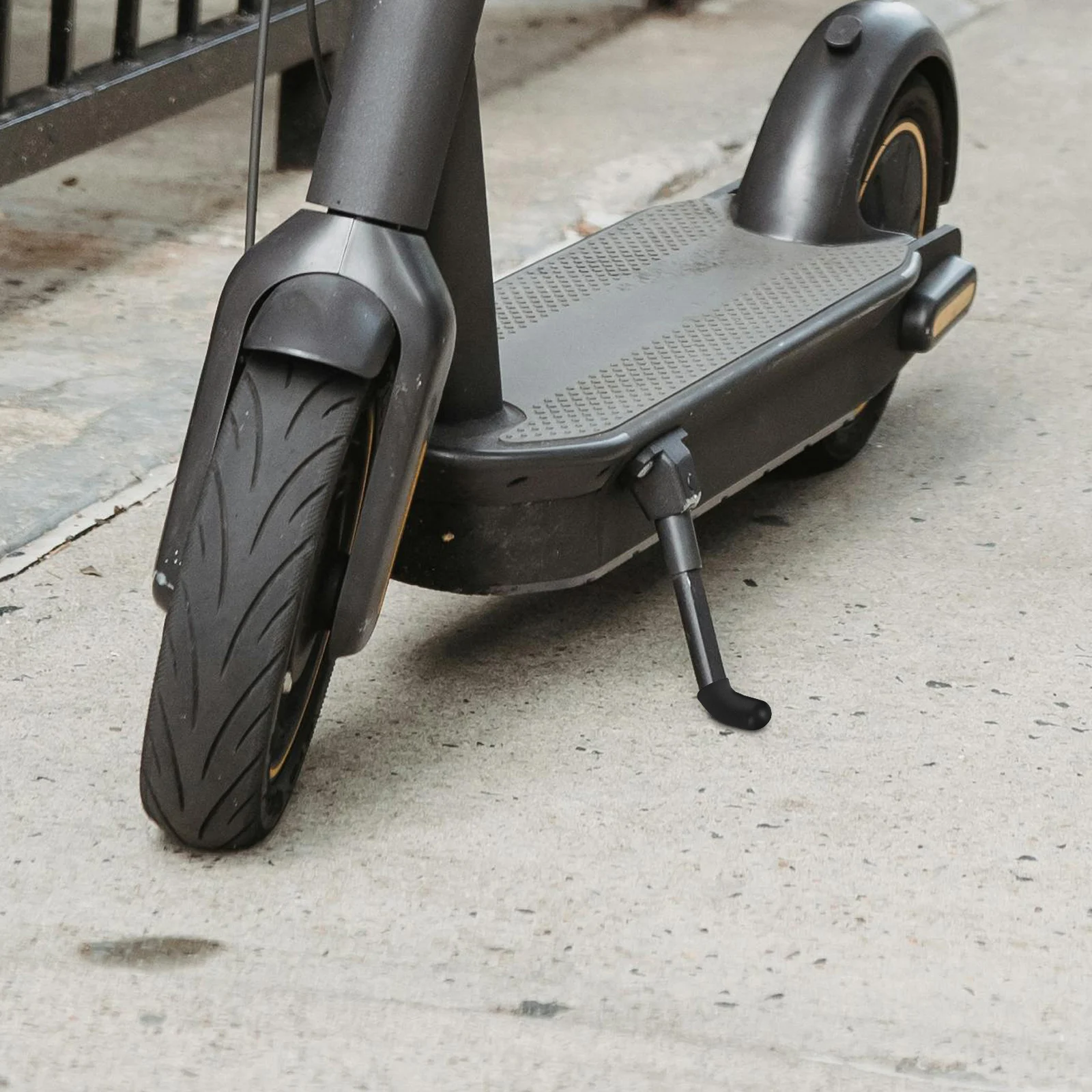 2 قطعة مسند سيليكون مضاد للانزلاق كم واقي سكوتر كهربائي دعم القدم وقوف السيارات حامل أسود غطاء مسند القدمين