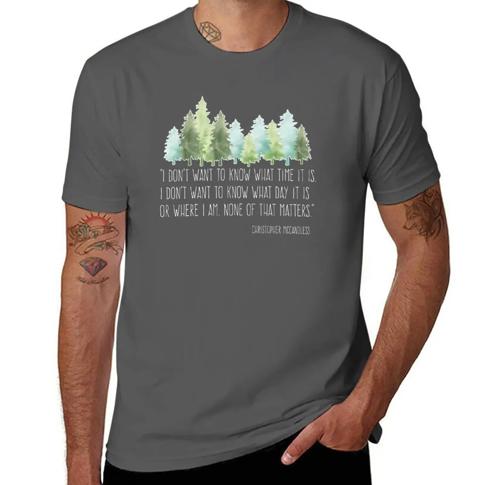 Into the Wild with Christopher McCandless T-Shirt cute tops for a boy t shirts for men cotton