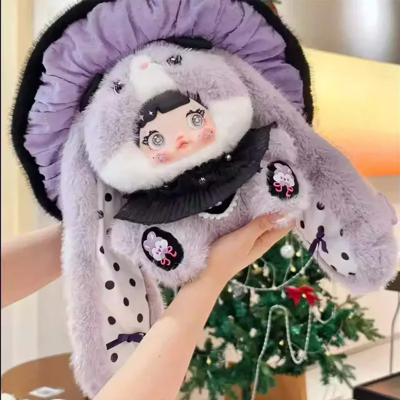 

Плюшевая фигурка-сюрприз Nommi Mushroom Hat 400% V2 Series: Фиолетовый кролик, милый коллекционный подарок для фанатов аниме