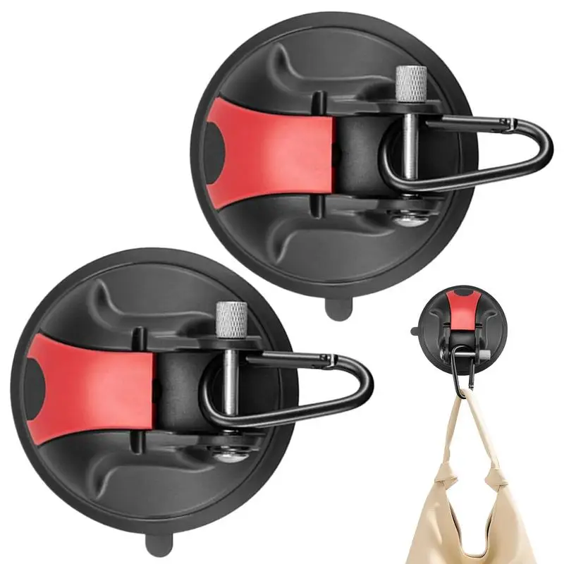 Heavy Duty Suction Cups 2X Large Vacuum Suction Cup Hooks Glass Window Shower Wall Organizer Securing Hook Tie Down Car Awning