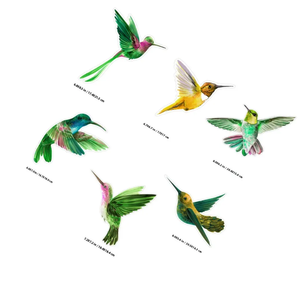 Glueless Removable Window Cling Stickers Decorative PVC Static Cling Decals Privacy Film Alert Bird Anti Collision Window Decal view 3