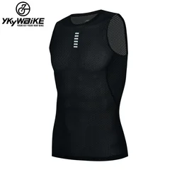 YKYWBIKE Men's Base Layer Sleeveless Quick Dry Cycling Undershirt MTB Bike Vests Compression Bicycle Sport Cycling jersey