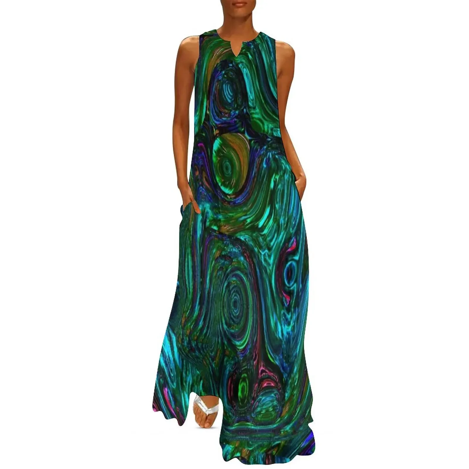 

Peacock Eye Glass Design Long Dress long dress women sexy short dresses daring women's fashion dresses Long dresses Dress