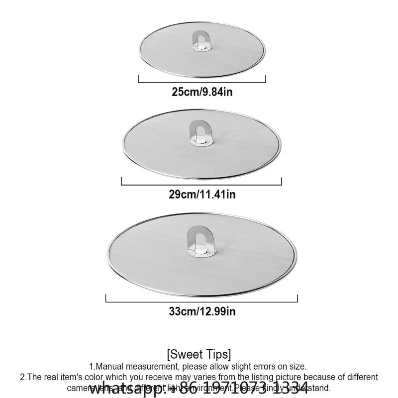 3-Piece Splatter Screen Set for Frying Pans, 13
